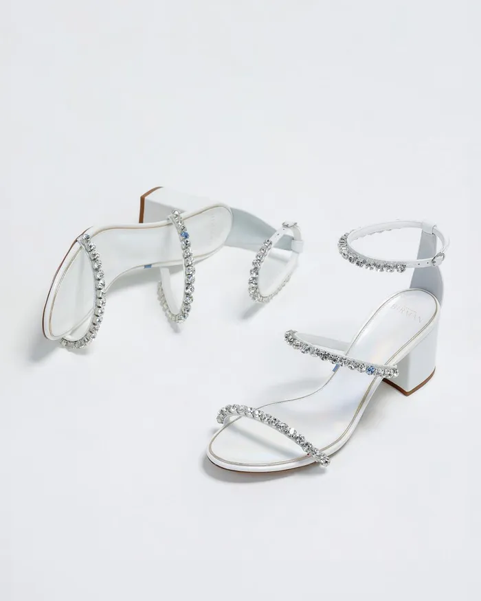 Sandals Women Alexandre Birman Block Heel Wedding Sandals 8211 Alexa Crystals Bridal 60 White 8211 Alexandre Birman Bridal White