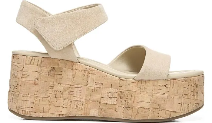 Sandals Women Franco Sarto Sarto Demi 2 Platform Wedge Sandal Sand Suede