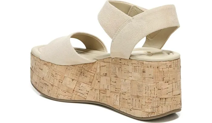 Sandals Women Franco Sarto Sarto Demi 2 Platform Wedge Sandal Sand Suede