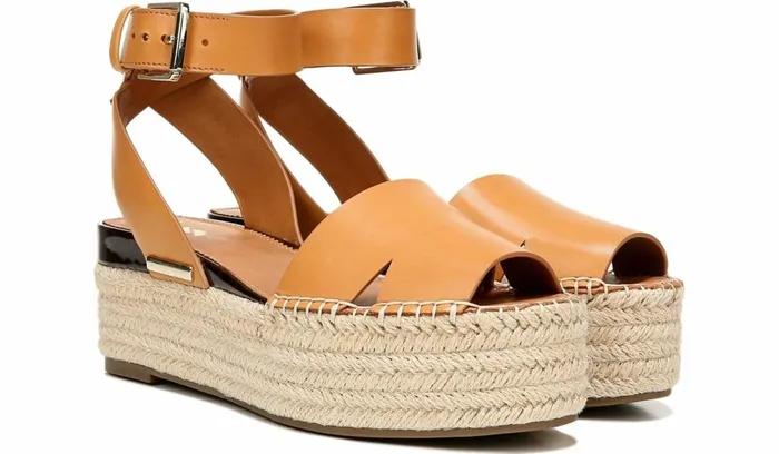 Sandals Women Franco Sarto Sarto Lexie Espadrille Platform Sandal Camel Leather