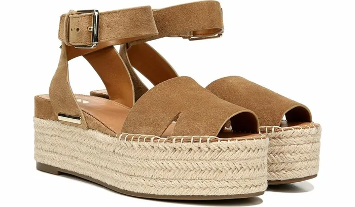 Sandals Women Franco Sarto Sarto Lexie Espadrille Platform Sandal Toasted Barley Suede