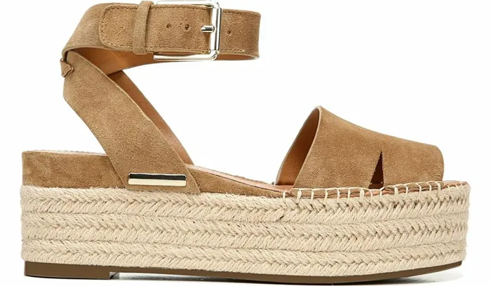Sandals Women Franco Sarto Sarto Lexie Espadrille Platform Sandal Toasted Barley Suede