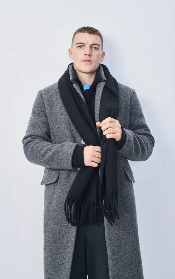 Scarf Hizlaw Melange Charcoal WomenMen American Vintage Scarves And Shawls Scarf Hizlaw Melange Charcoal WomenMen American Vintage Scarves And Shawls
