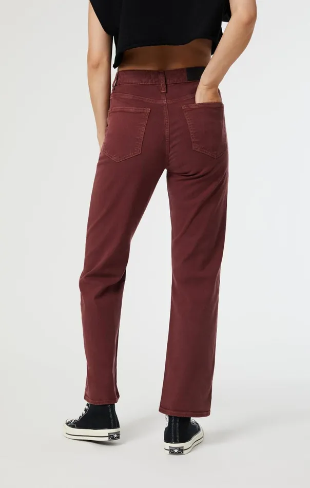 Shelia Front Pocket Straight In Port Luxe Twill Women Mavi Jeans Pants Shelia Front Pocket Straight In Port Luxe Twill Women Mavi Jeans Pants