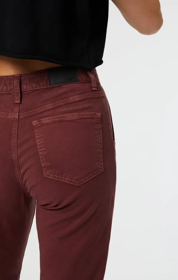 Shelia Front Pocket Straight In Port Luxe Twill Women Mavi Jeans Pants Shelia Front Pocket Straight In Port Luxe Twill Women Mavi Jeans Pants
