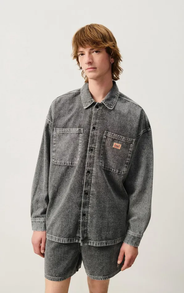 Shirt Jazy Grey Men American Vintage Shirts