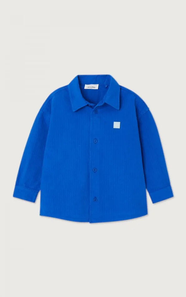 Shirt Rygybay Blue De Prusse Kids American Vintage Shirts