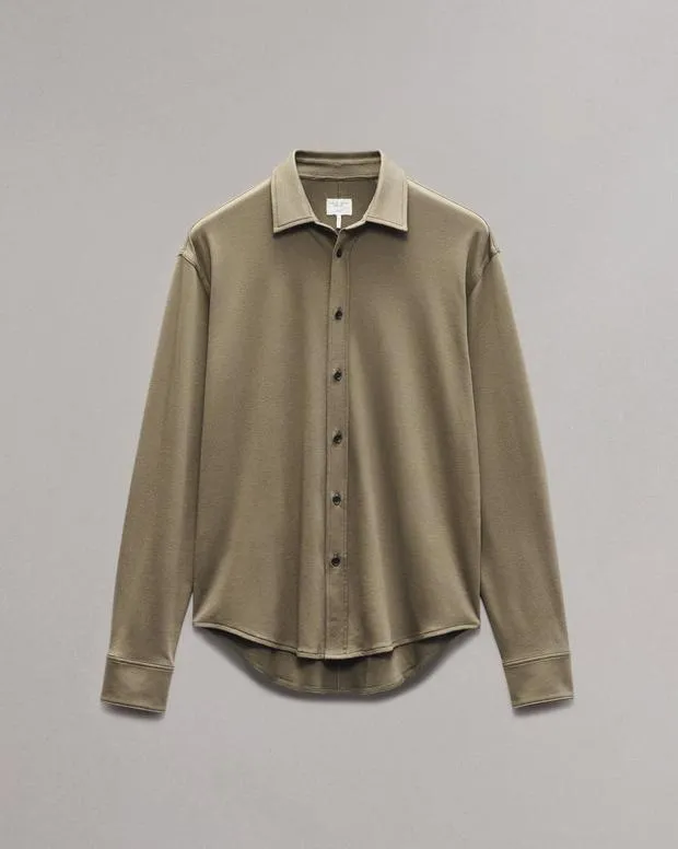 Shirts Men Rag and Bone Tomlin Cotton Shirt Army