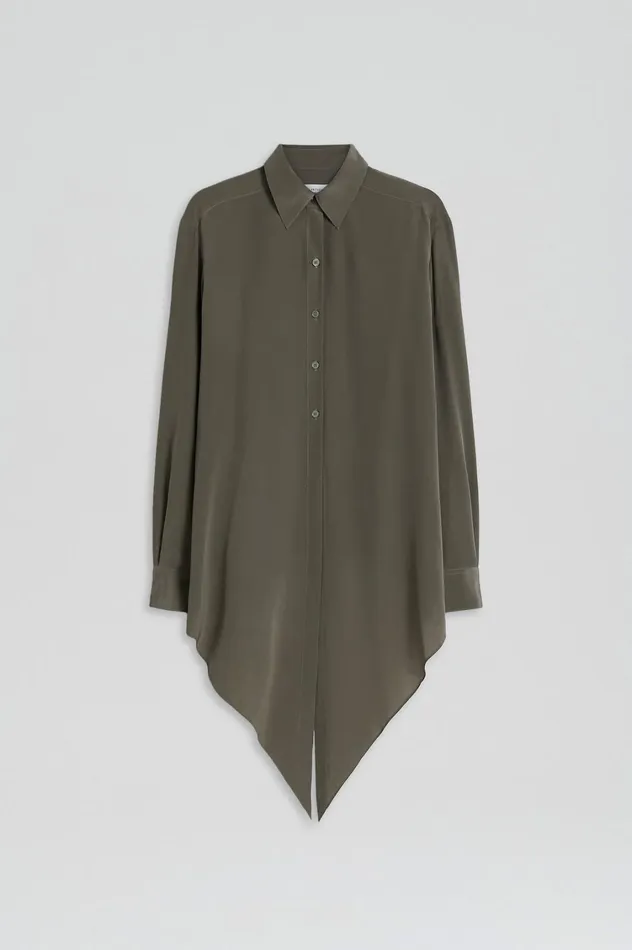 Shirts Women Scanlan Theodore SILK TIE FRONT SHIRT Taupe