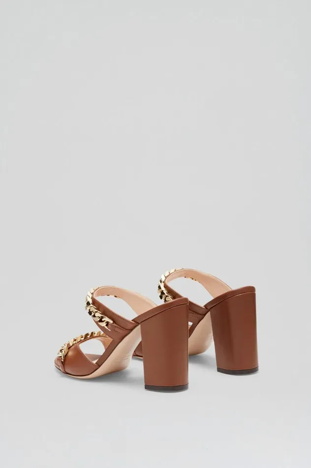 Shoes Women Scanlan Theodore SANDAL WITH CHAINS DETAIL 95 Cocoa Shoes Women Scanlan Theodore SANDAL WITH CHAINS DETAIL 95 Cocoa