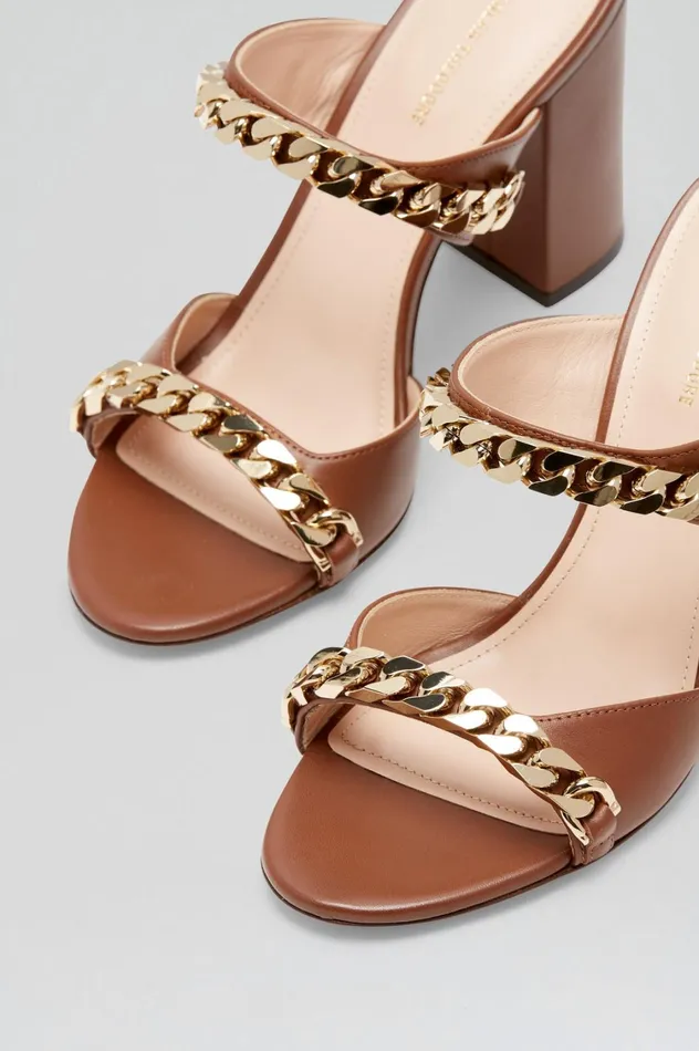 Shoes Women Scanlan Theodore SANDAL WITH CHAINS DETAIL 95 Cocoa Shoes Women Scanlan Theodore SANDAL WITH CHAINS DETAIL 95 Cocoa