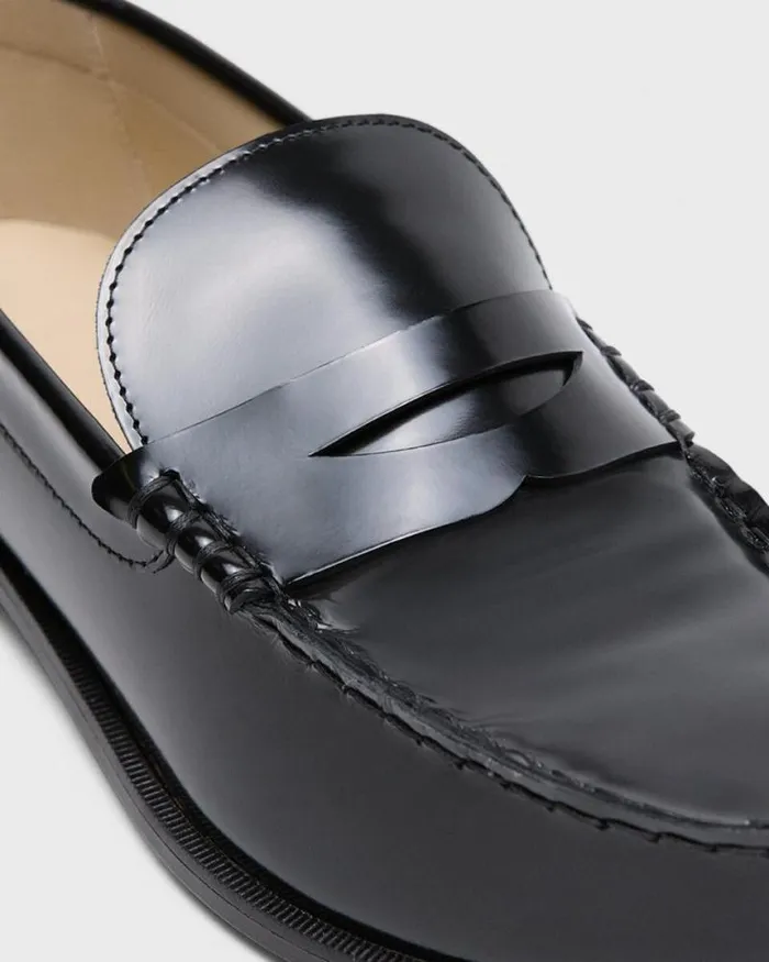 Shoes Women Theory City Loafer In Leather Black