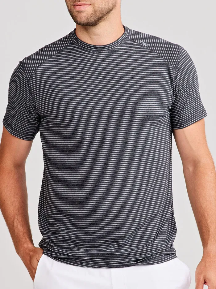 Short Sleeve TShirts Men Tasc Performance Carrollton Fitness TShirt 8211 Mini Stripe