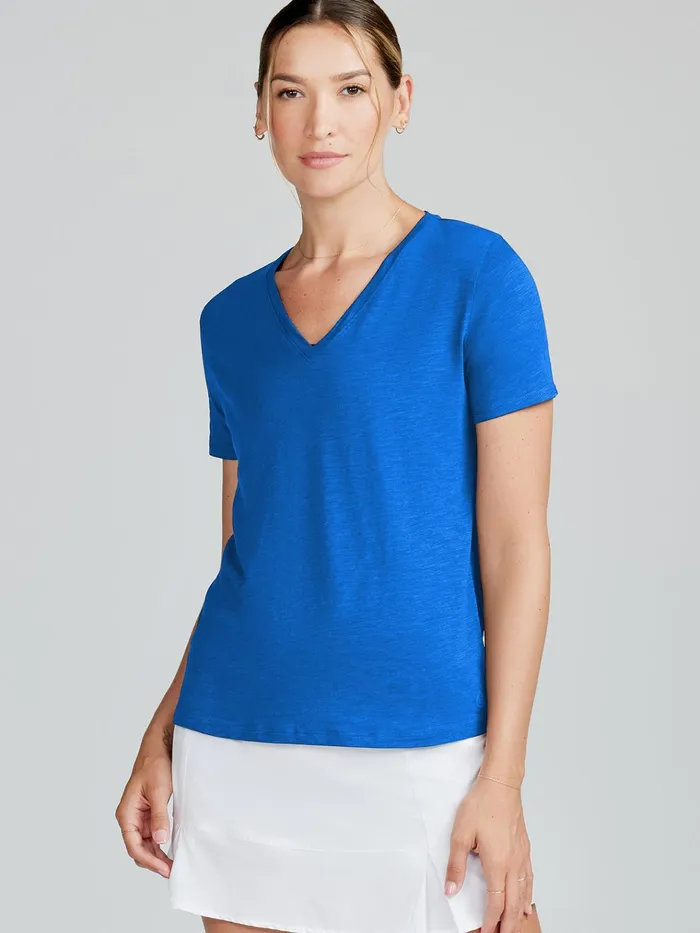 Short Sleeve TShirts Polos Women Tasc Performance All Day VNeck TShirt
