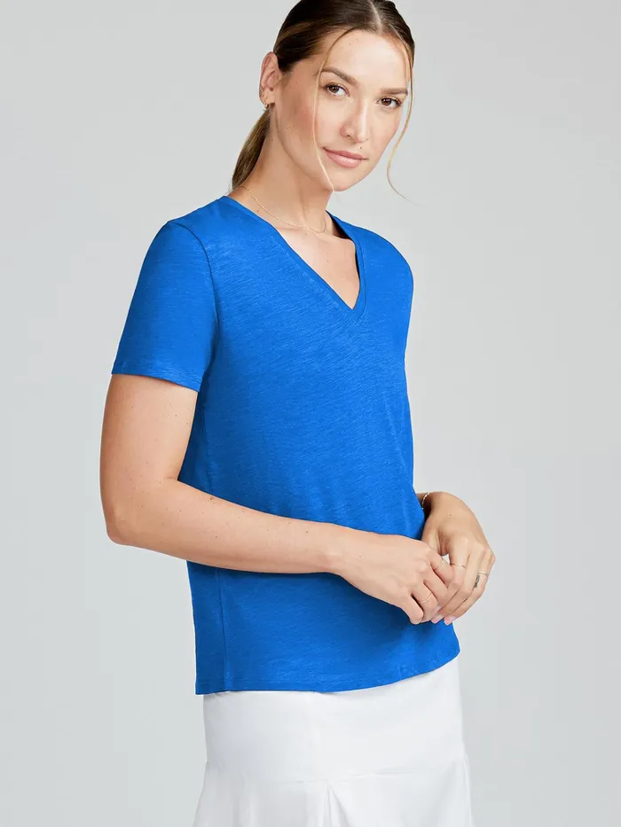 Short Sleeve TShirts Polos Women Tasc Performance All Day VNeck TShirt