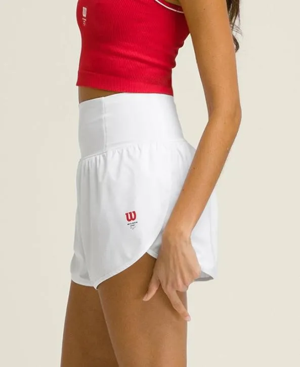 Shorts Women Wilson Split Court Short Bright White Shorts Women Wilson Split Court Short Bright White
