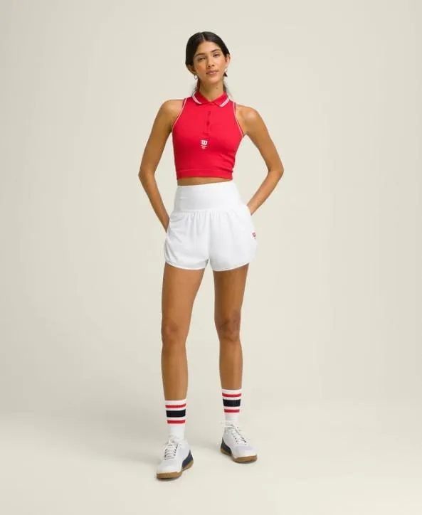 Shorts Women Wilson Split Court Short Bright White Shorts Women Wilson Split Court Short Bright White