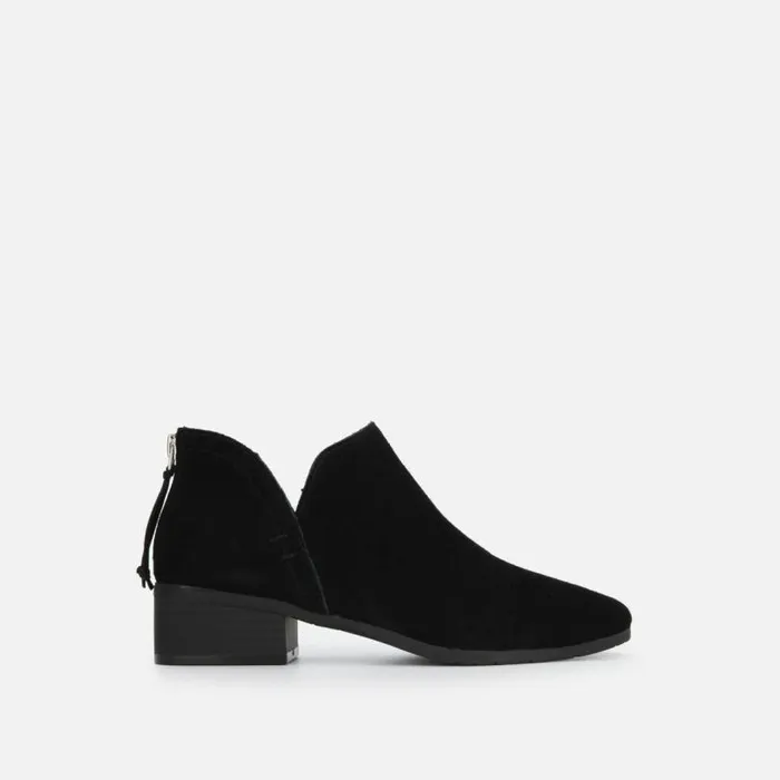 Side Skip Suede Ankle Bootie Black Women Kenneth Cole Boots Booties