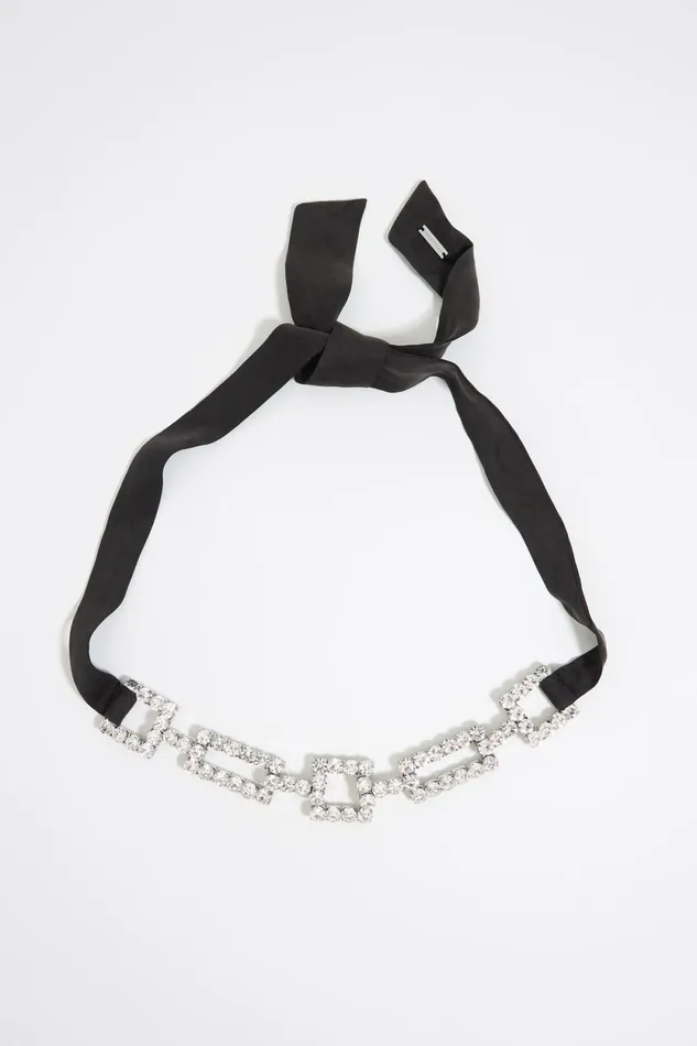 Silver Choker Crystals Necklace Silver Women Bimba Y Lola Jewelry