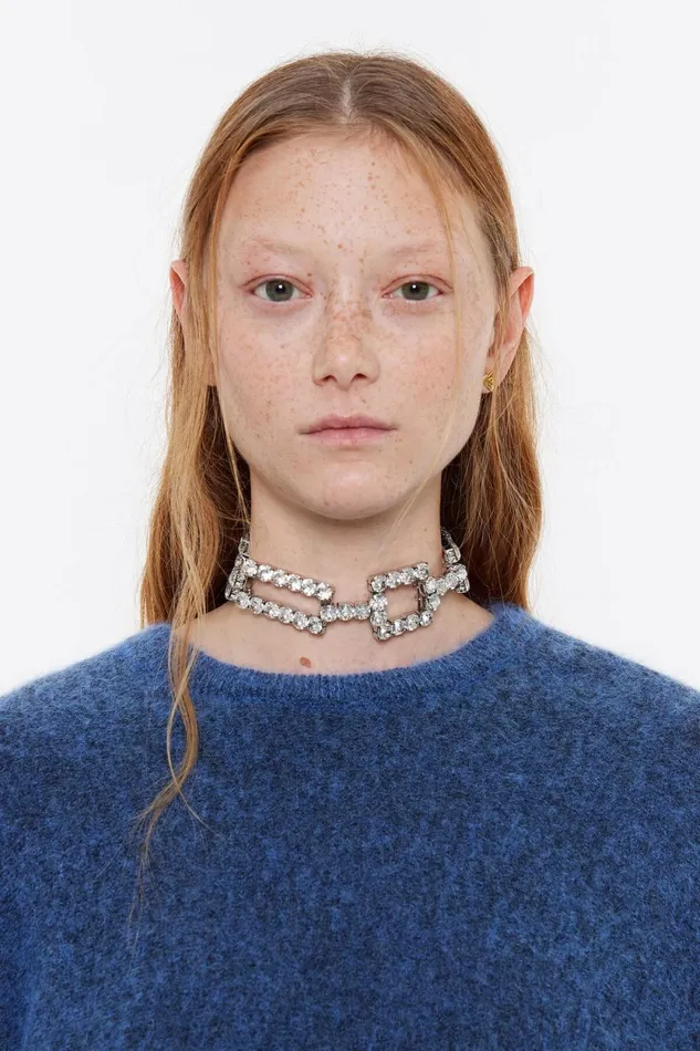 Silver Choker Crystals Necklace Silver Women Bimba Y Lola Jewelry Silver Choker Crystals Necklace Silver Women Bimba Y Lola Jewelry