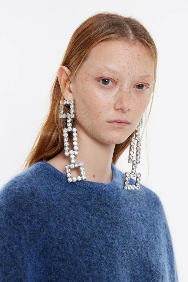 Silver Crystals Earrings Silver Women Bimba Y Lola Party