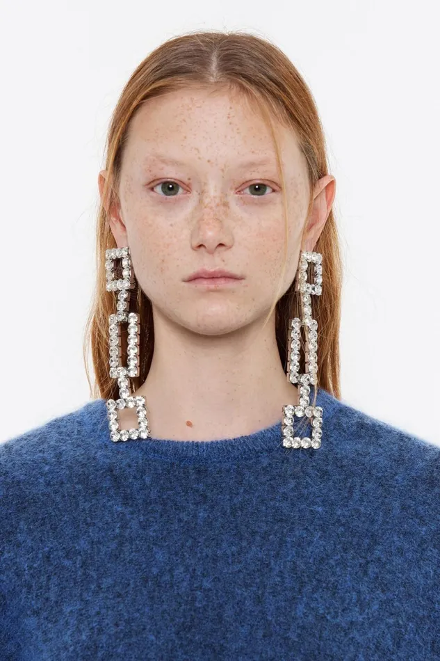 Silver Crystals Earrings Silver Women Bimba Y Lola Party Silver Crystals Earrings Silver Women Bimba Y Lola Party