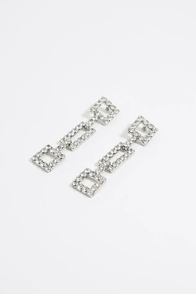 Silver Crystals Earrings Silver Women Bimba Y Lola Party Silver Crystals Earrings Silver Women Bimba Y Lola Party