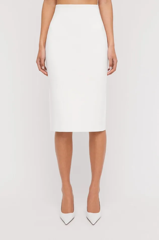 Skirts Women Scanlan Theodore CREPE KNIT PENCIL SKIRT Cream