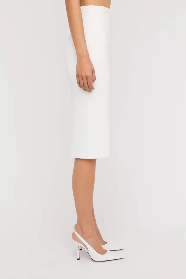 Skirts Women Scanlan Theodore CREPE KNIT PENCIL SKIRT Cream