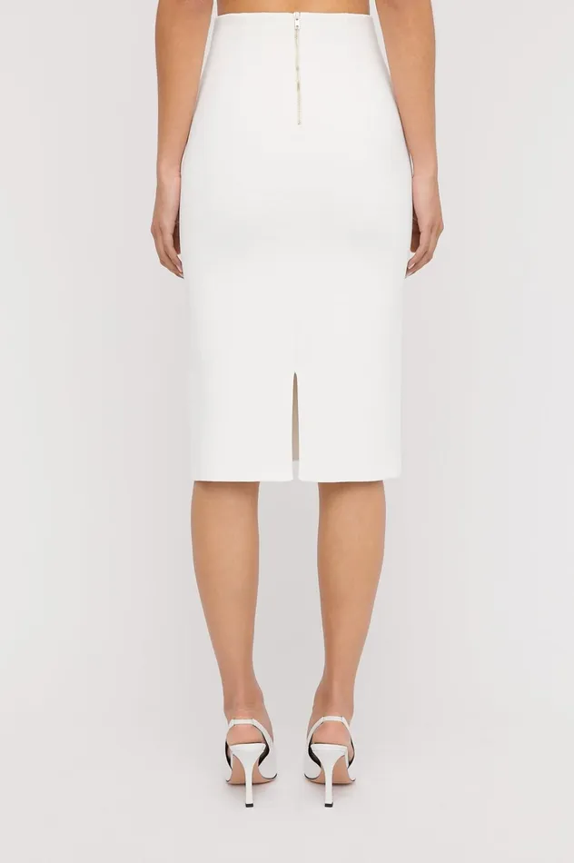 Skirts Women Scanlan Theodore CREPE KNIT PENCIL SKIRT Cream