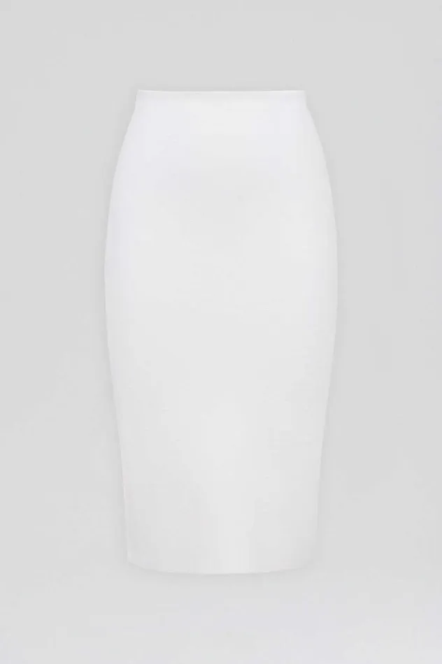 Skirts Women Scanlan Theodore CREPE KNIT PENCIL SKIRT Cream