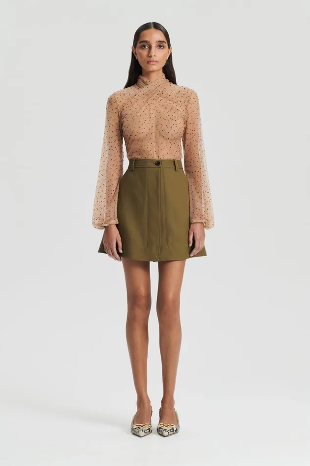 Skirts Women Scanlan Theodore MINI SKIRT Olive