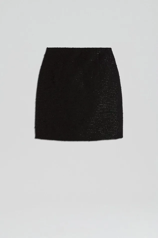 Skirts Women Scanlan Theodore TAILORED SEQUIN MINI SKIRT Black Skirts Women Scanlan Theodore TAILORED SEQUIN MINI SKIRT Black