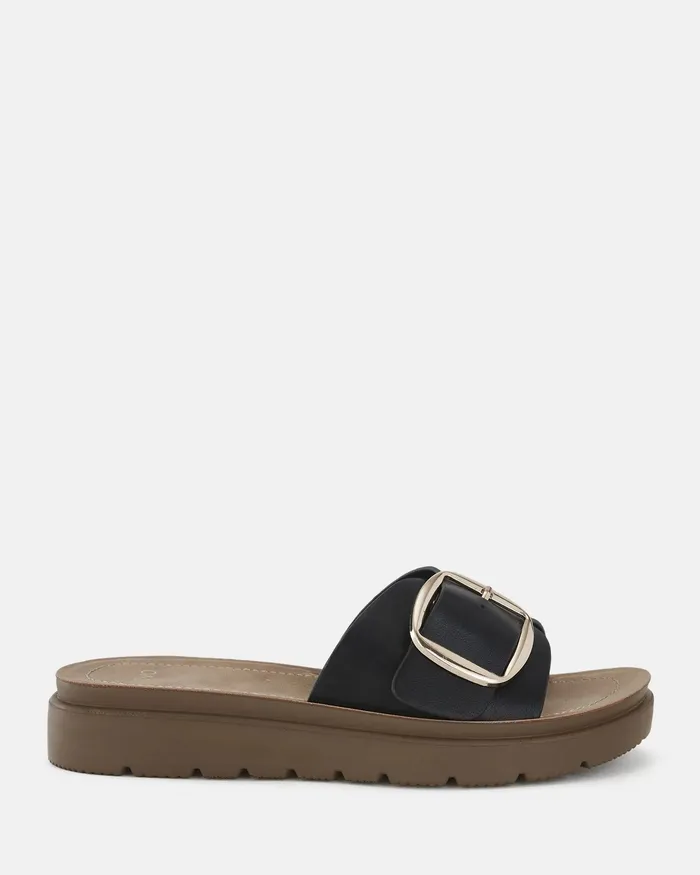 Slides STORI BLACK Flatform 8211 NOVO Shoes Women