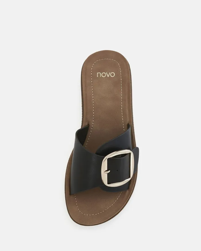 Slides STORI BLACK Flatform 8211 NOVO Shoes Women