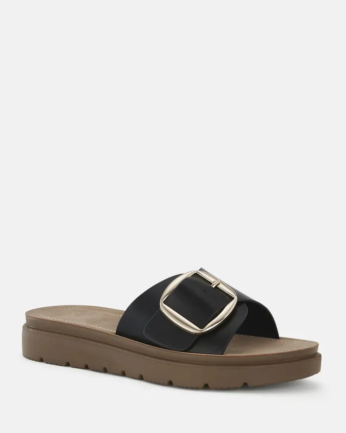 Slides STORI BLACK Flatform 8211 NOVO Shoes Women
