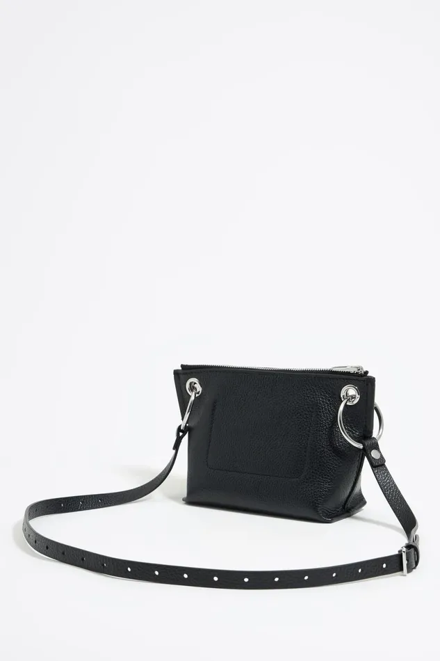 Small Black Leather Trapezium Bag Black Women Bimba Y Lola Crossbody Bags Small Black Leather Trapezium Bag Black Women Bimba Y Lola Crossbody Bags