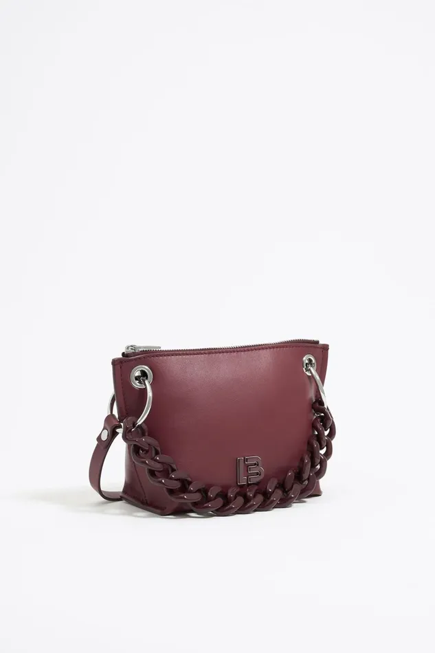 Small Burgundy Leather Trapezium Bag Burgundy Women Bimba Y Lola Crossbody Bags Small Burgundy Leather Trapezium Bag Burgundy Women Bimba Y Lola Crossbody Bags