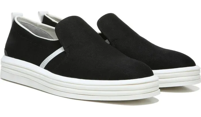 Sneakers Women Franco Sarto Franco Maldives Slip On Sneaker Black Canvas