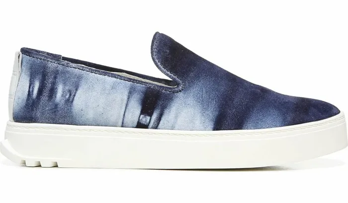 Sneakers Women Franco Sarto Sarto Debra 3 Platform Slip On Sneaker Indigo Suede