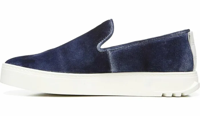 Sneakers Women Franco Sarto Sarto Debra 3 Platform Slip On Sneaker Indigo Suede