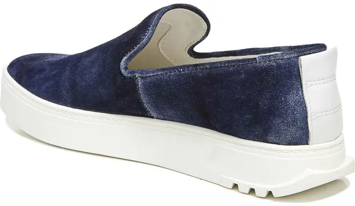 Sneakers Women Franco Sarto Sarto Debra 3 Platform Slip On Sneaker Indigo Suede