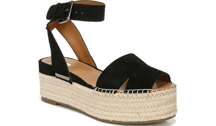 Spadrilles Women Franco Sarto Sarto Lexie Espadrille Platform Sandal Black Suede Spadrilles Women Franco Sarto Sarto Lexie Espadrille Platform Sandal Black Suede