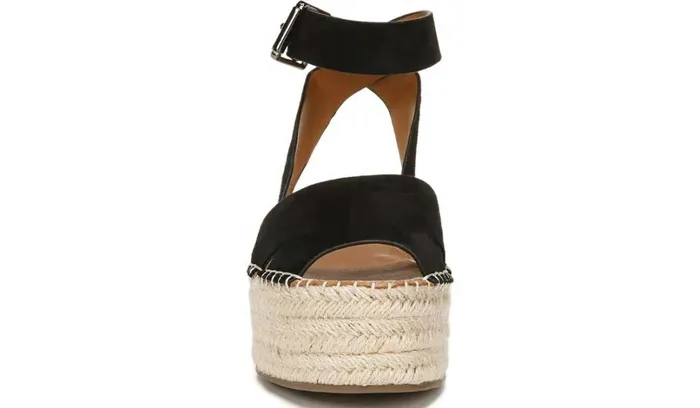 Spadrilles Women Franco Sarto Sarto Lexie Espadrille Platform Sandal Black Suede