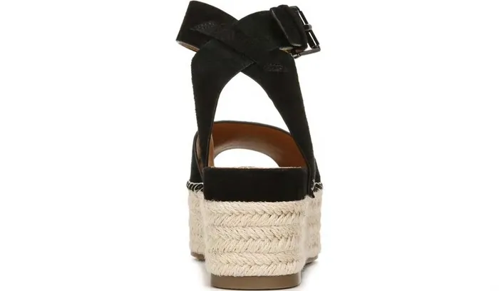 Spadrilles Women Franco Sarto Sarto Lexie Espadrille Platform Sandal Black Suede