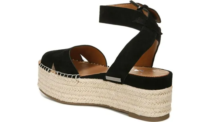 Spadrilles Women Franco Sarto Sarto Lexie Espadrille Platform Sandal Black Suede
