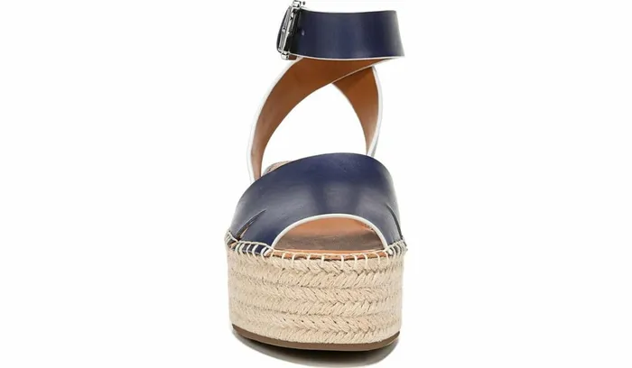 Spadrilles Women Franco Sarto Sarto Lexie Espadrille Platform Sandal Navy Leather