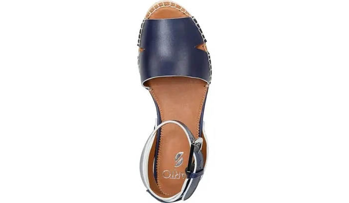 Spadrilles Women Franco Sarto Sarto Lexie Espadrille Platform Sandal Navy Leather