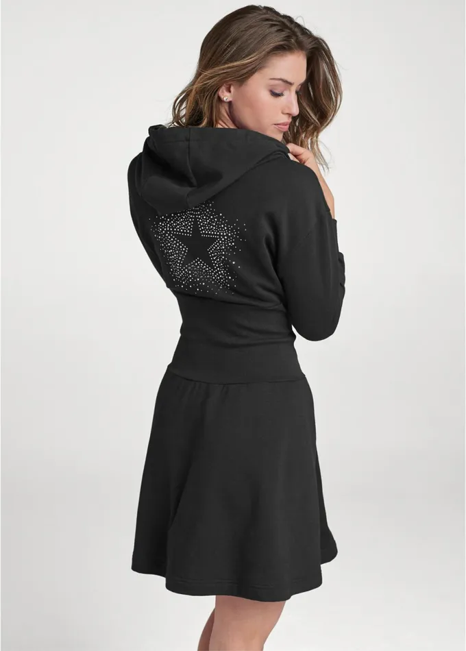 SPARKLE STAR SKATER DRESS Black Women VENUS Dresses