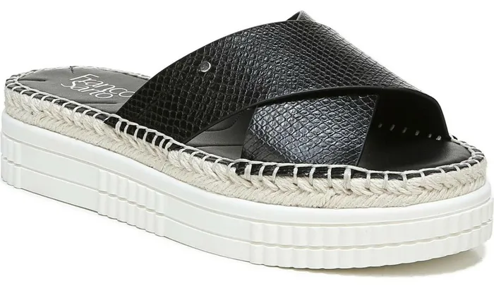 Sport Sandals Women Franco Sarto Franco Barb Platform Slide Sandal Black Faux Leather Sport Sandals Women Franco Sarto Franco Barb Platform Slide Sandal Black Faux Leather